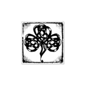 Stempel, keltischer Knoten, Kleeblatt Rubberstempel (Afrduk)