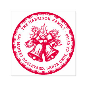 Stempel Kerst Bells Naam Retouradres