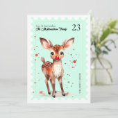  Stempel Kitsch Rendier Pastel Kerst Feestdagenkaart (Staand voorkant)