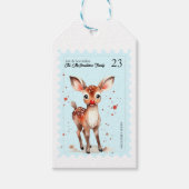  Stempel Kitsch Rendier Retro Naam Kerst Cadeaulabel (Voorkant)