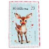  Stempel Kitsch Rendier Retro Naam Kerst Medium Cadeauzakje (Voorkant)