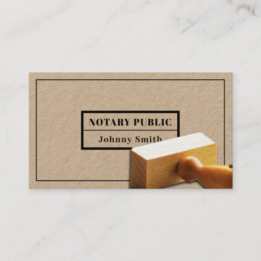 Stempel lijst notaris en bedrijfswagen visitekaartje (Voorkant)