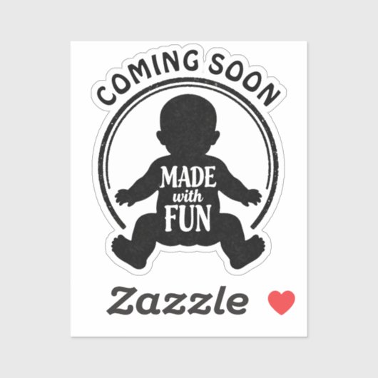 Stempel - MADE WITH FUN - BABY 1 Sticker (Vel)