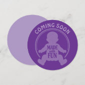 Stempel - MADE WITH FUN - BABY 1a Kaart (Voorkant / Achterkant)