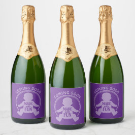 Stempel - MADE WITH FUN - BABY 1a Sparkling Wijnetiket