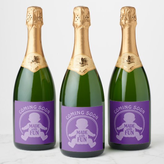 Stempel - MADE WITH FUN - BABY 1a Sparkling Wijnetiket (Flessen)