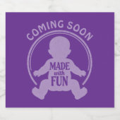 Stempel - MADE WITH FUN - BABY 1a Sparkling Wijnetiket (Enkel label)