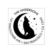 Stempel met eigen familienaam Wolf Moon Return hou (Afrduk)