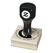 Stempel met eigen familienaam Wolf Moon Return hou (Stempel)
