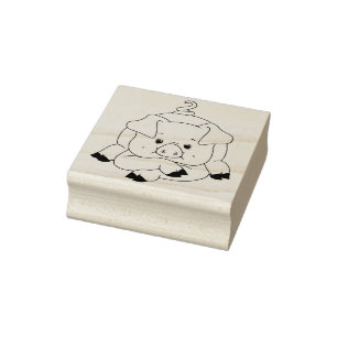 Stempel met krulstaart