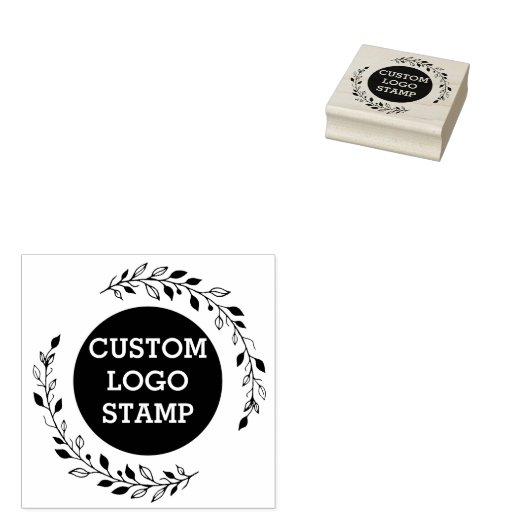 Stempel met uw logo, uw rubberstempel voor design (Gestempeld)
