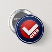 STEMPEL met vinkje Ronde Button 5,7 Cm (Voorkant /achterkant)