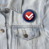 STEMPEL met vinkje Ronde Button 5,7 Cm (In situ)