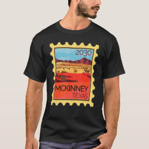 Stempel met woestijnlandschapspier in de stad t-shirt