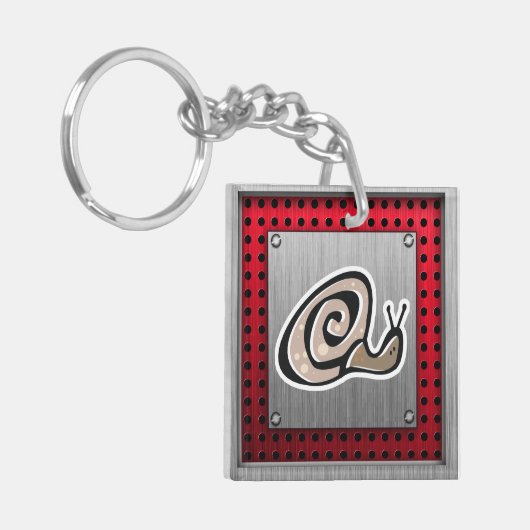 Stempel; Metaalblik Sleutelhanger (Voorkant Links)