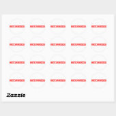 Stempel niet geamuseerd ronde sticker (Vel)