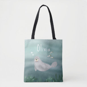 Stempel onder het Zee Blauwe Oceaan Tote Bag