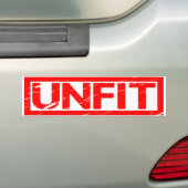 Stempel ongeschikt bumpersticker (Op auto)