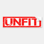 Stempel ongeschikt bumpersticker (Voorkant)