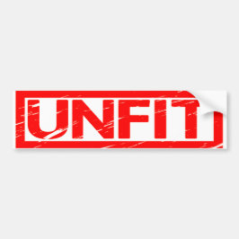 Stempel ongeschikt bumpersticker