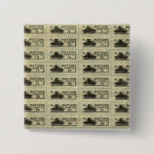 Stempel oorlogstrips vierkante button 5,1 cm (Voorkant)