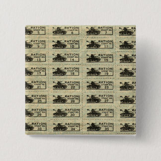 Stempel oorlogstrips vierkante button 5,1 cm