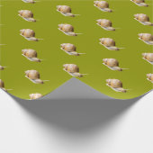 Stempel op groen omslagpapier cadeaupapier (Hoek)