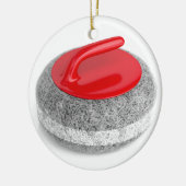 Stempel op wit keramisch ornament (Links)