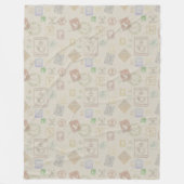  Stempel Pattern Vleece Fleece Deken (Voorkant)