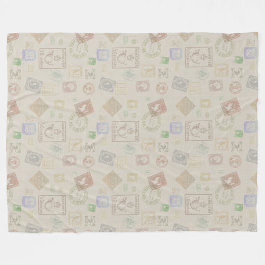  Stempel Pattern Vleece Fleece Deken (Voorkant (Horizontaal))