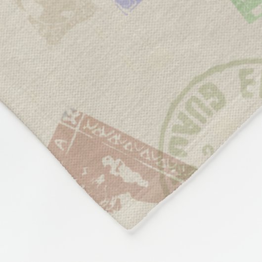  Stempel Pattern Vleece Fleece Deken (Hoek)