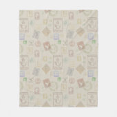  Stempel Pattern Vleece Fleece Deken (Voorkant)