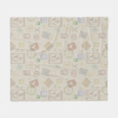  Stempel Pattern Vleece Fleece Deken (Voorkant (Horizontaal))
