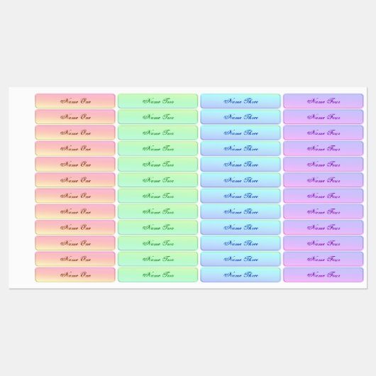 Stempel regenboogstrijk op label (Vel)