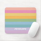 Stempel regenboogstripes op maat muismat (Met muis)