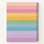Stempel regenboogstripes op maat notitieboek (Achterkant)