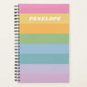 Stempel regenboogstripes op maat planner (Voorkant)
