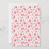  Stempel Rendier Waterverf Roze Kerstmis Feestdagenkaart (Achterkant)