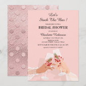 Stempel roze van de staaf Vrijgezellenfeest Kaart (Voorkant / Achterkant)