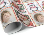 Stempel Schattigee Gepersonaliseerde Foto Kerst Cadeaupapier (Rol Hoek)