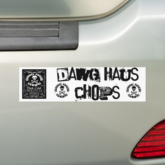 stempel, stempel, DHCW, DAWG HAUS CHOPS Bumpersticker (Op auto)