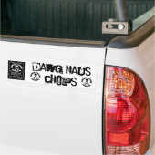 stempel, stempel, DHCW, DAWG HAUS CHOPS Bumpersticker (Op Truck)