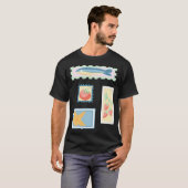 Stempel Stijl Pastel Designs T-shirt (Voorkant volledig)