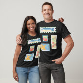 Stempel Stijl Pastel Designs T-shirt (Unisex)