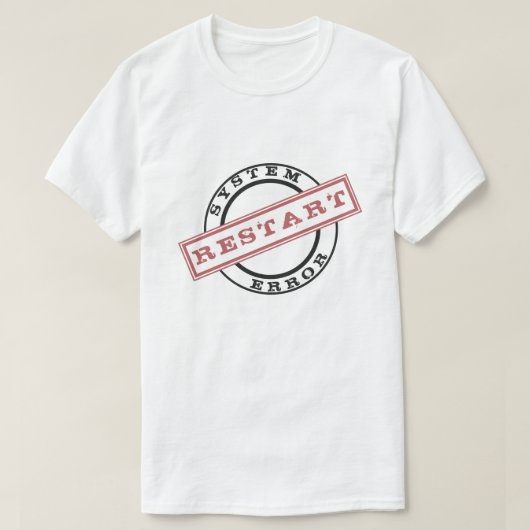 Stempel T-Shirt Text Restart - Nieuw begin (Design voorkant)