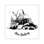 stempel, timbro, bakkerij, ruit rubberstempel (Afrduk)