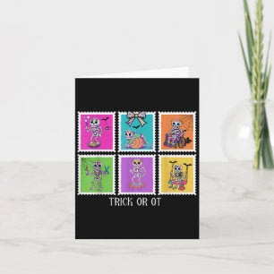 Stempel Trick Or Ot Ergotherapie Skelet Ha Kaart
