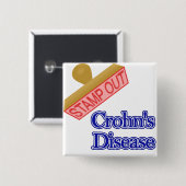 Stempel uit de ziekte van Crohn Vierkante Button 5,1 Cm (Voorkant /achterkant)