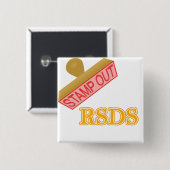 Stempel uit rsds vierkante button 5,1 cm (Voorkant /achterkant)