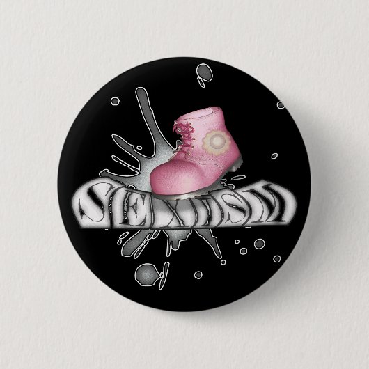 Stempel uit Sexisme Ronde Button 5,7 Cm (Voorkant)
